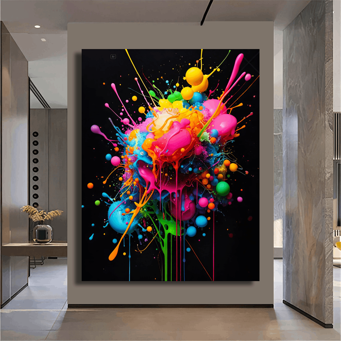 Explosion of Vibrant Colors Wall Art