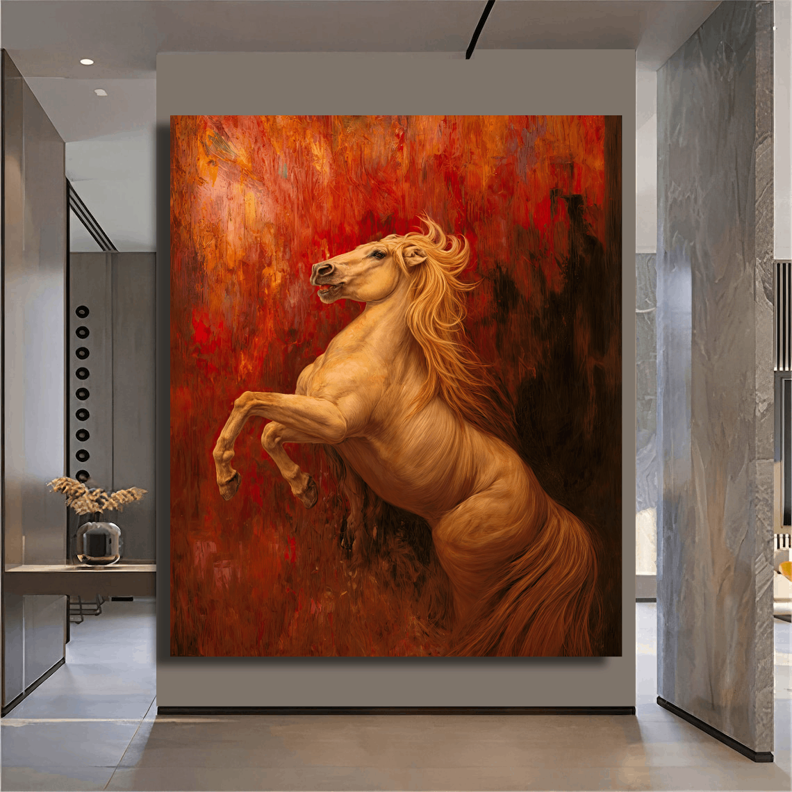 Fiery Spirit of Stallion Wall Art