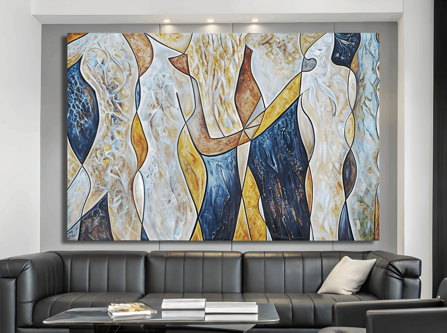 Abstract Dance of Figures Wall Art