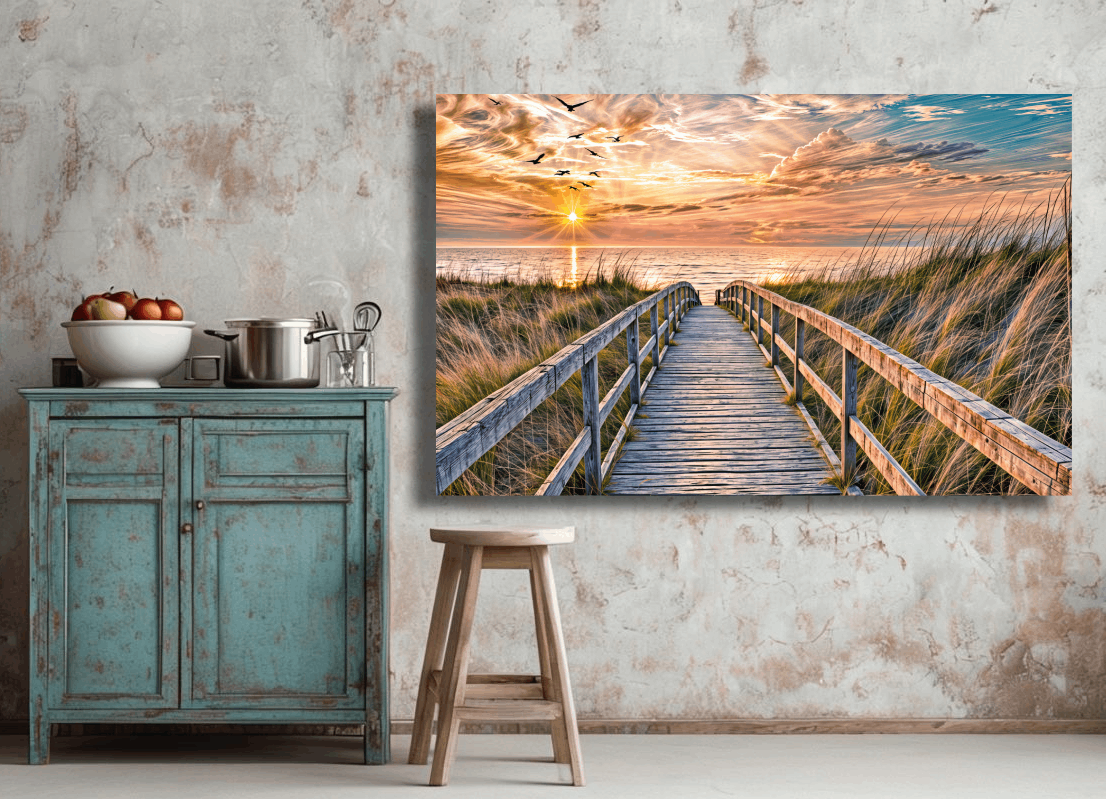 Pathway to Serene Sunset Wall Art