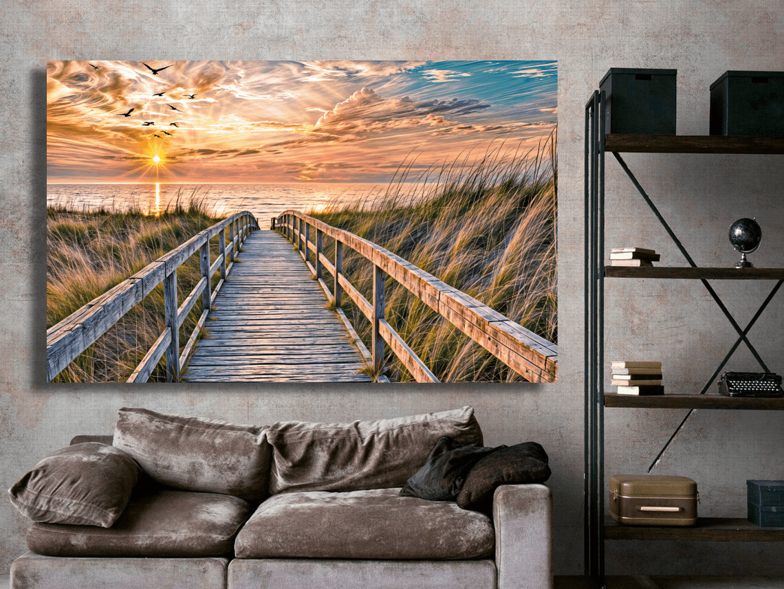 Pathway to Serene Sunset Wall Art
