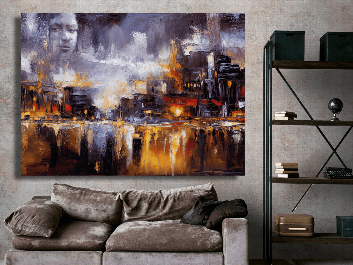 Reflections of a Cityscape Dream Surreal Wall Art