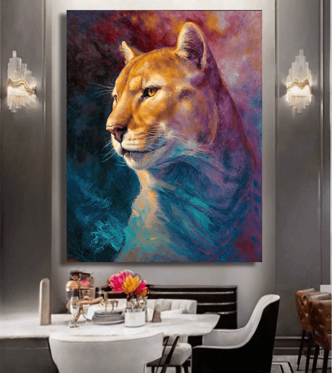 Regal Gaze of Cougar Wall Art