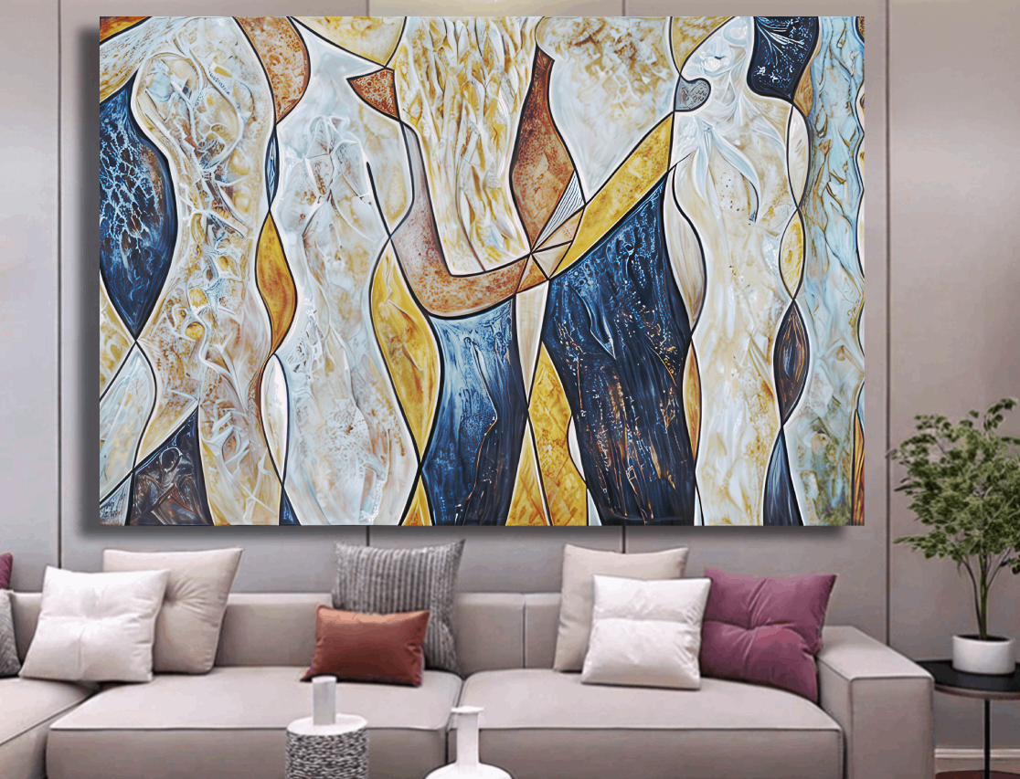Abstract Dance of Figures Wall Art
