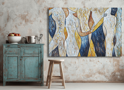 Abstract Dance of Figures Wall Art