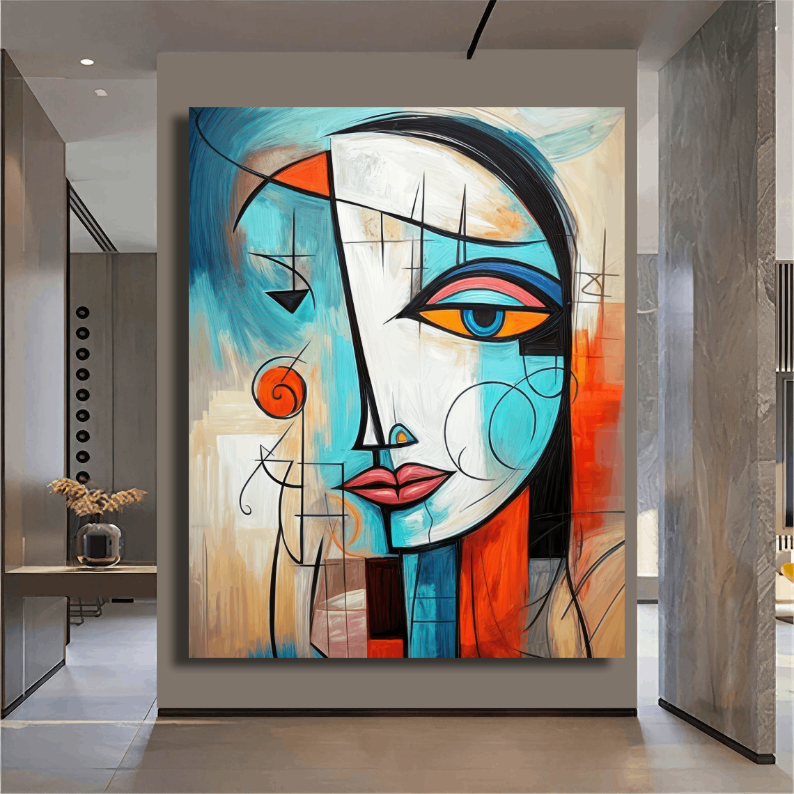 Abstract Visionary Woman Portrait Wall Art