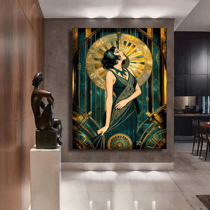 Art Deco Timekeeper Muse Wall Art