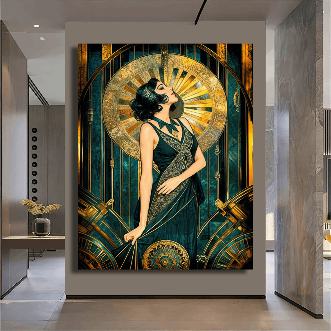 Art Deco Timekeeper Muse Wall Art