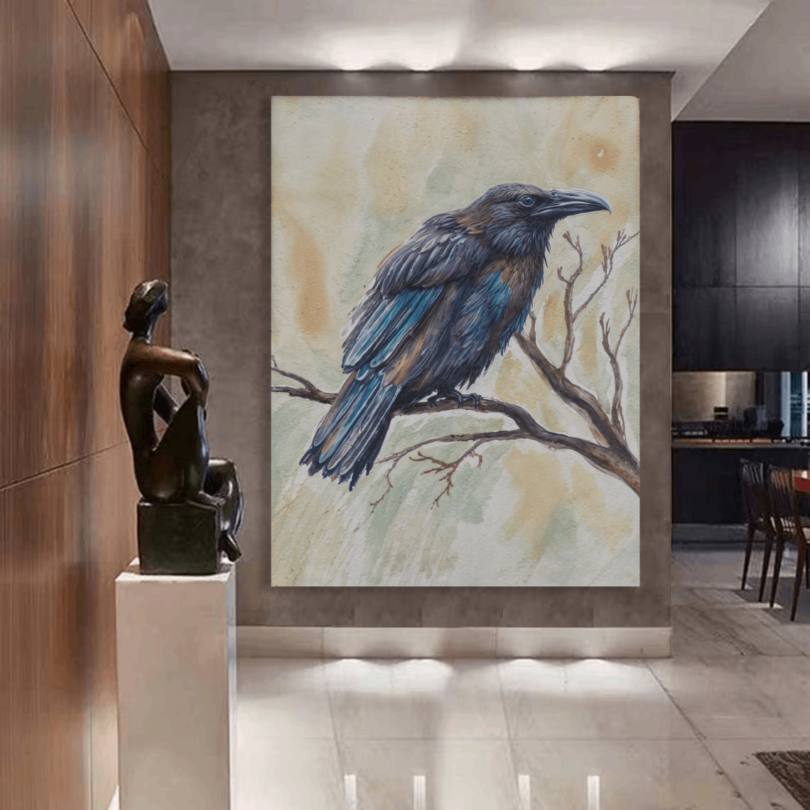 Crow Bird Wall Art