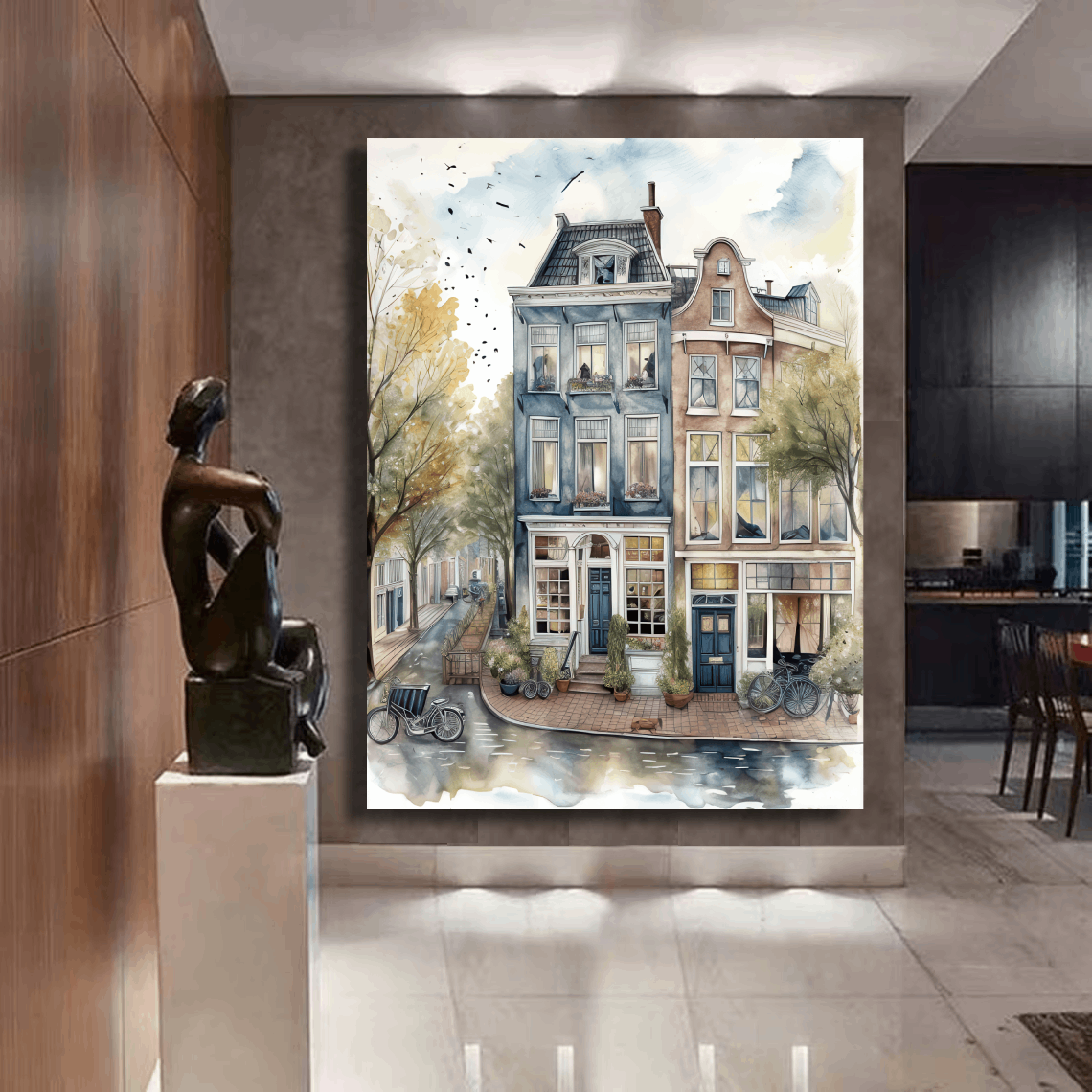 Charming Street in Amsterdam Wall Art