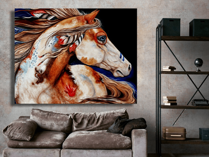 Contemporary Abstract Indian War Horse Wall Art