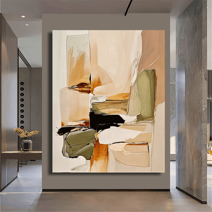 Earthy Abstract Color Blocks Wall Art