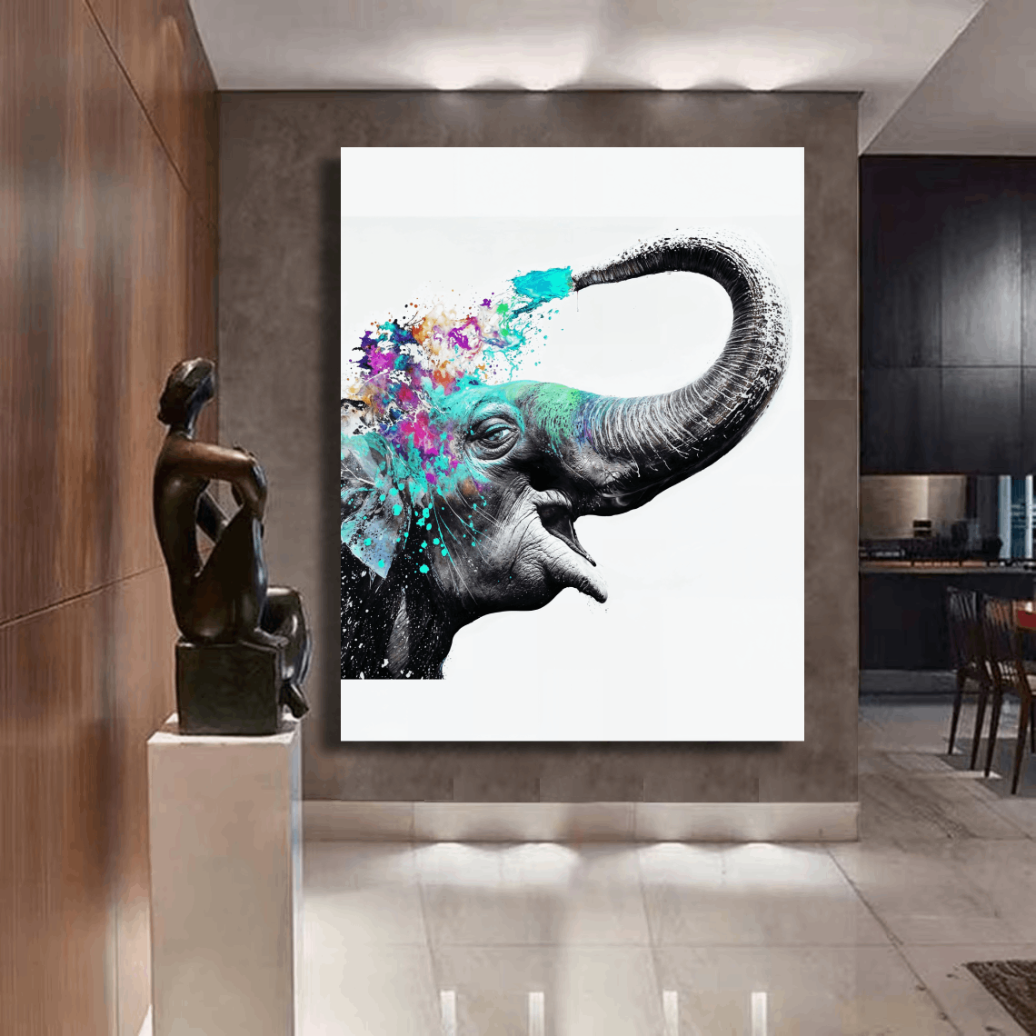 Elephant Colorful Artwork Wall Art