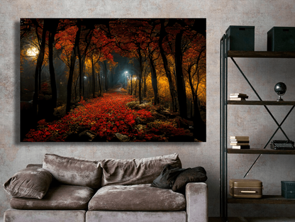 Enchanted Autumn Forest Path Wall Art