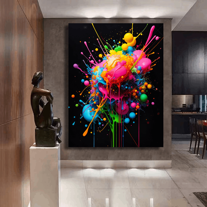 Explosion of Vibrant Colors Wall Art