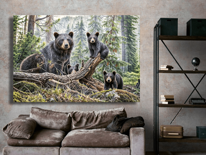 Forest Guardians Bear Family Portrait Wall Art