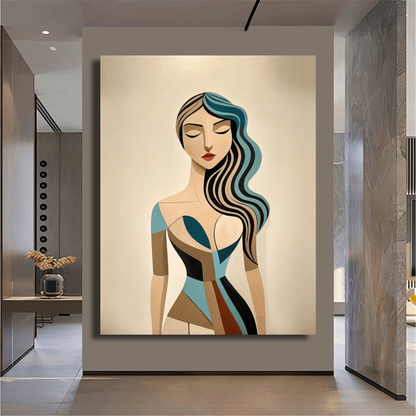 Geometric Girl's Graceful Essence Wall Art