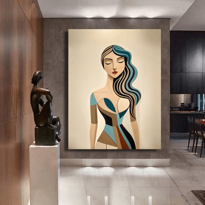 Geometric Girl's Graceful Essence Wall Art