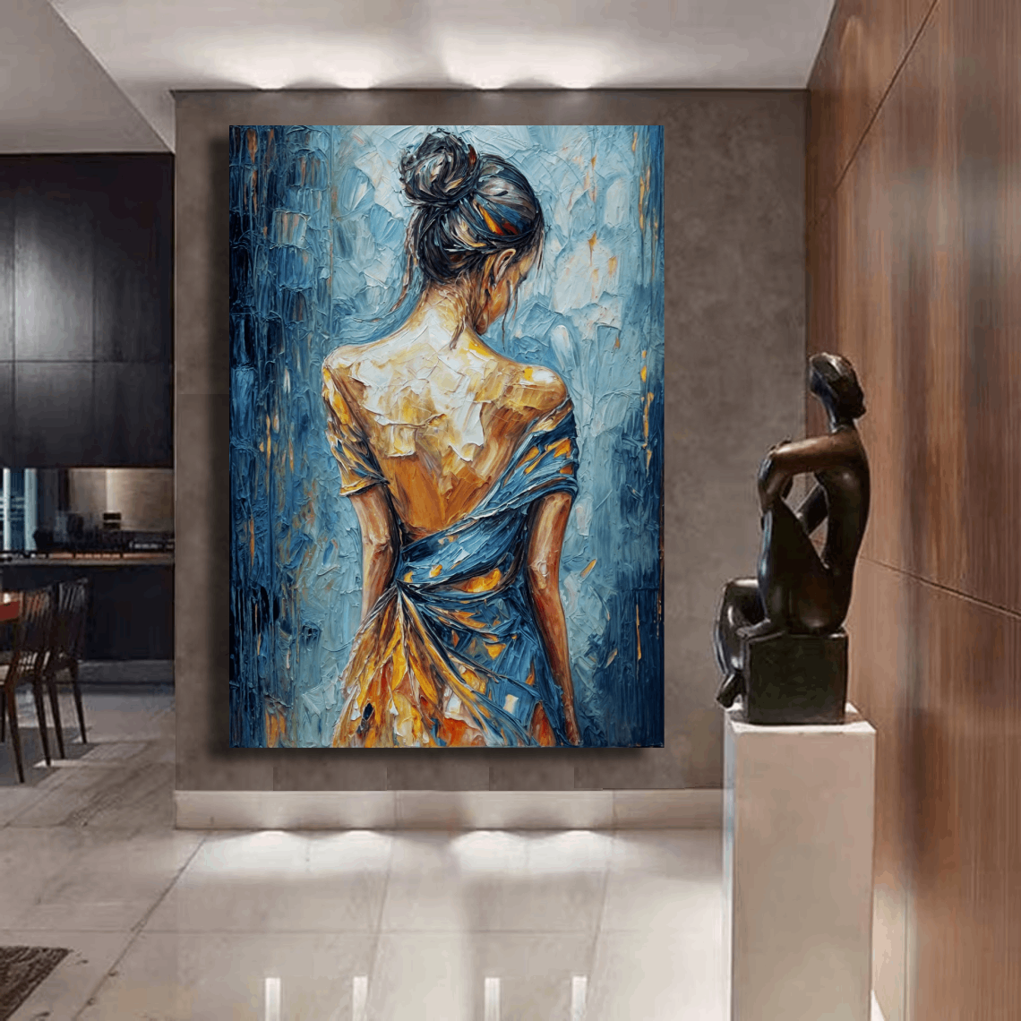 Girl Portrait Behind Wall Art