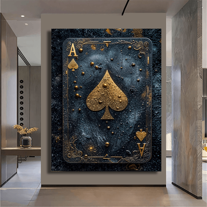 Golden Ace of Spades Wall Art