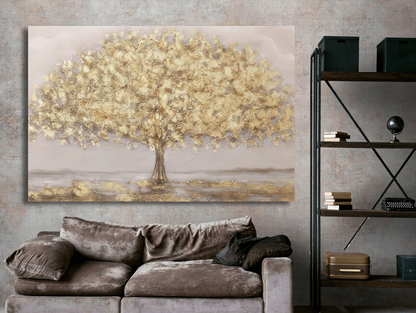 Golden Tree of Serenity Wall Art