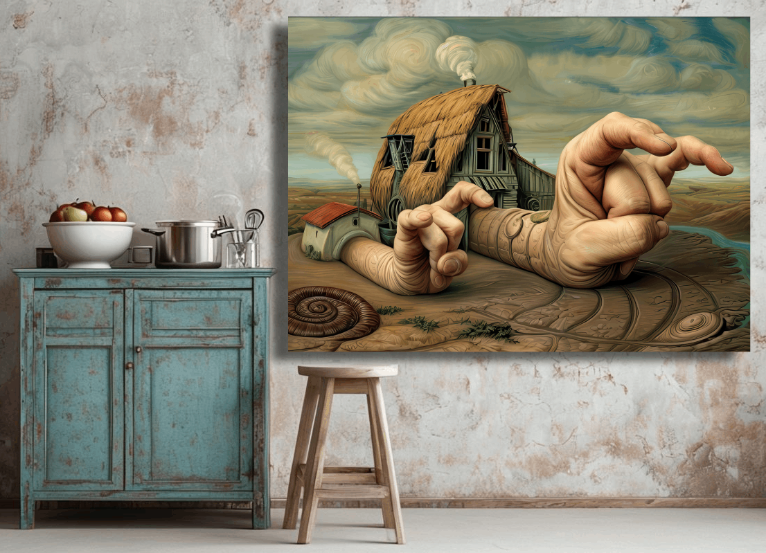 Hands of Surreal Homestead Wall Art