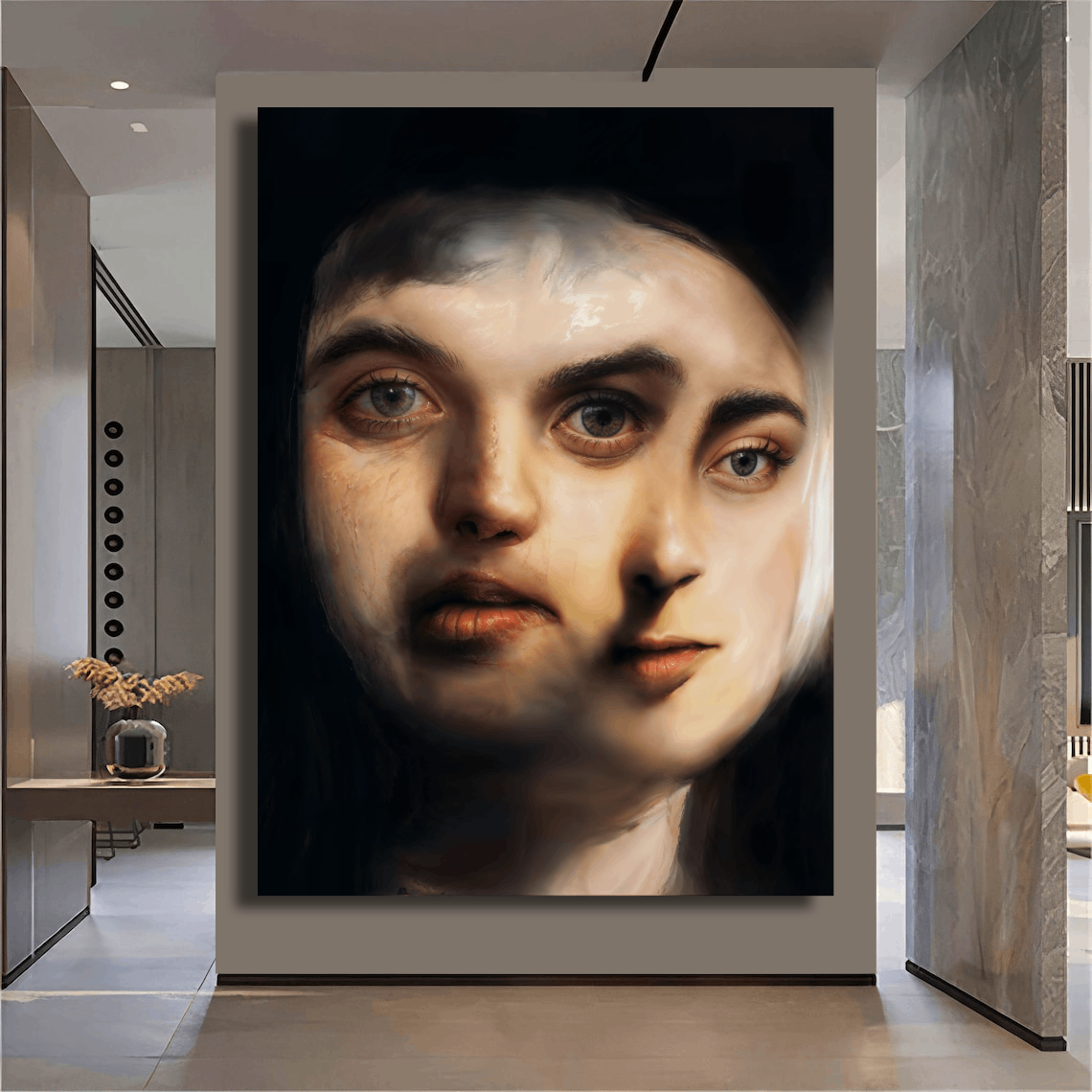 Haunting Human Faces Wall Art