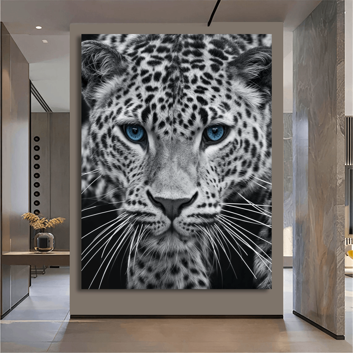 Leopard with Blue Eyes Wall Art