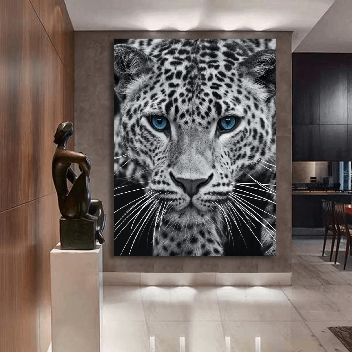 Leopard with Blue Eyes Wall Art