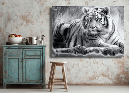 Black and White Tiger Wall Art