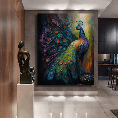 Radiant Majesty of Peacock Wall Art