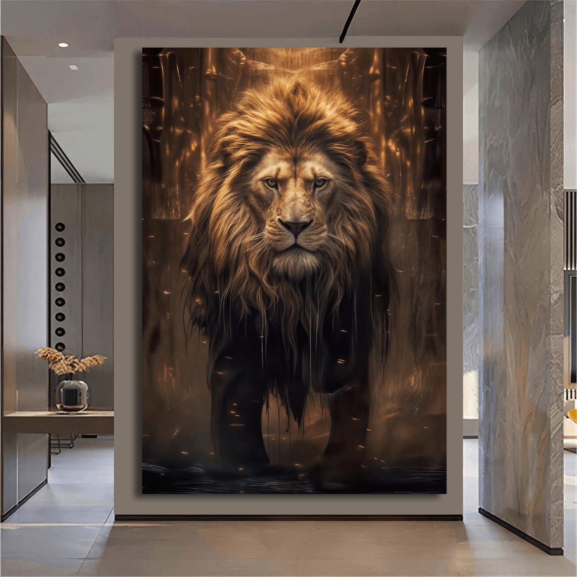 Majestic Lion King of Wilderness Wall Art