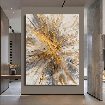 Radiant Burst of Gold Wall Art