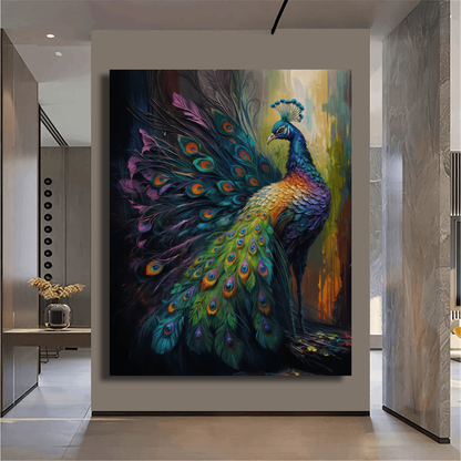 Radiant Majesty of Peacock Wall Art