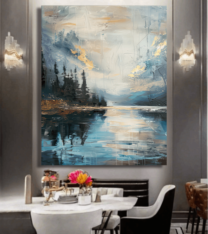 Serene Reflections at Dawn Wall Art