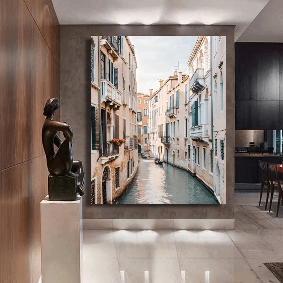 Serenity Along Venetian Canal Wall Art