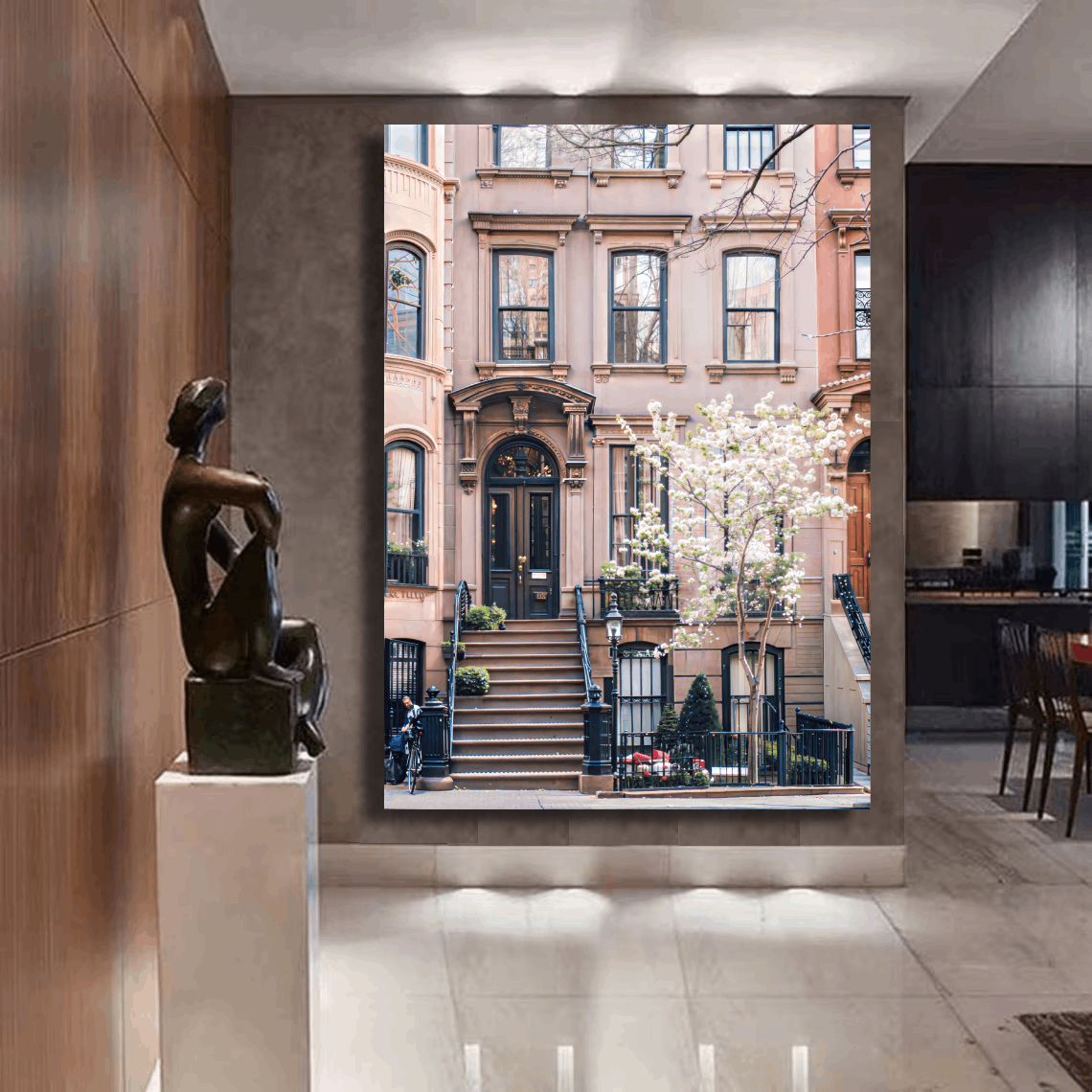 Spring Blooms in Greenwich Village New York Wall Art
