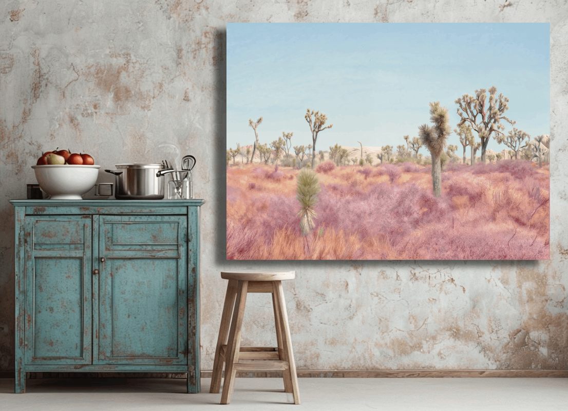 Surreal Desert in Pink Wall Art