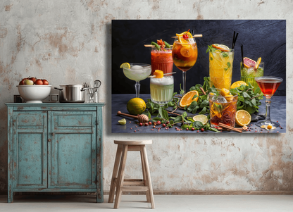 Vibrant Cocktail Symphony Display Wall Art