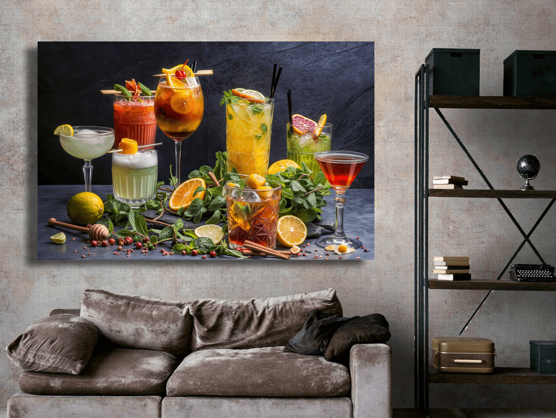 Vibrant Cocktail Symphony Display Wall Art