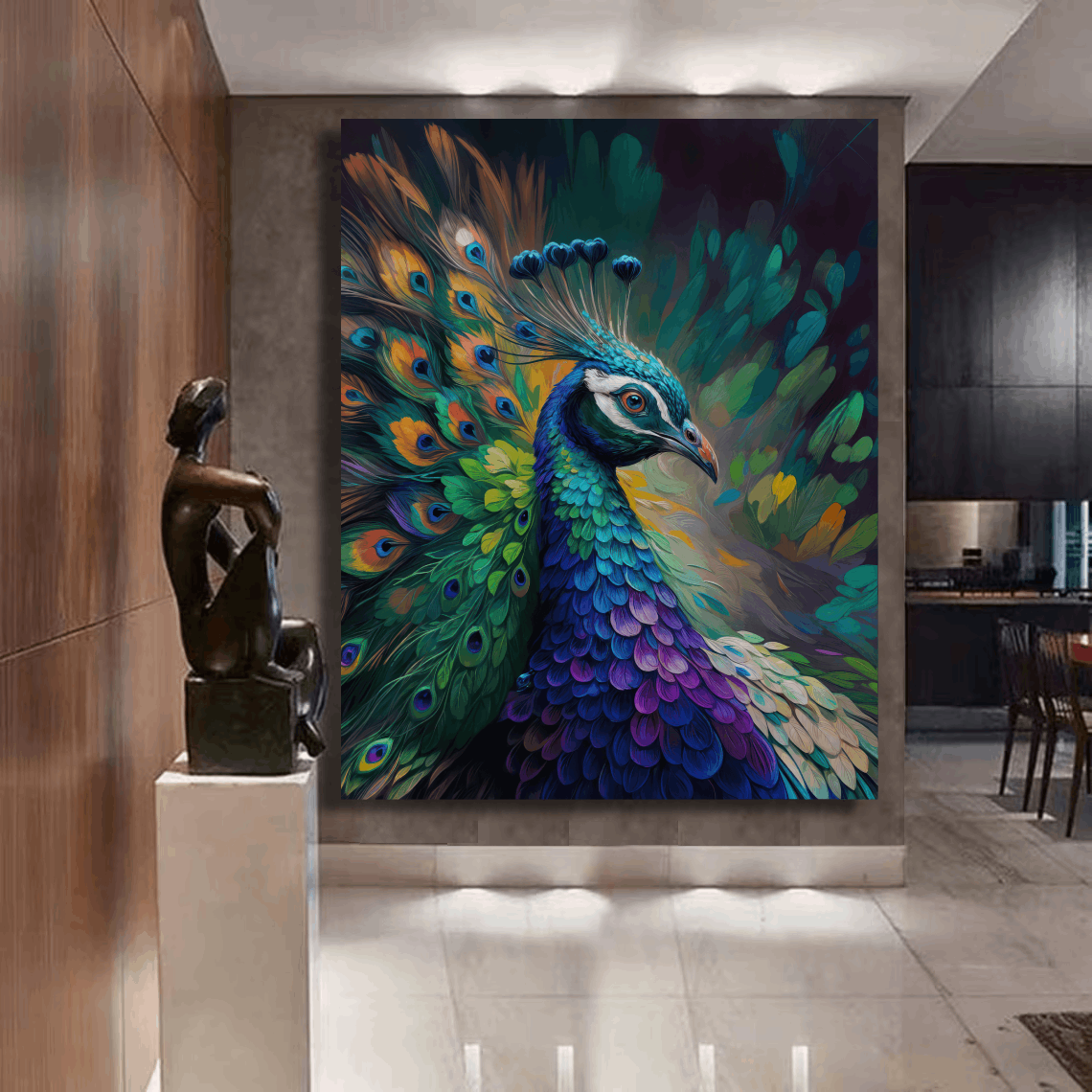 Vibrant Elegance of Peacock Wall Art