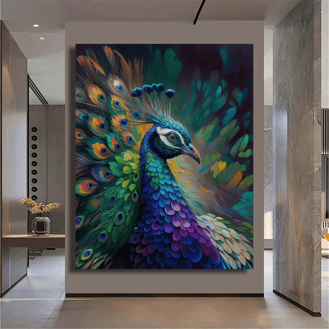 Vibrant Elegance of Peacock Wall Art