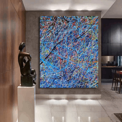 Vivid Chaos in Strings Wall Art