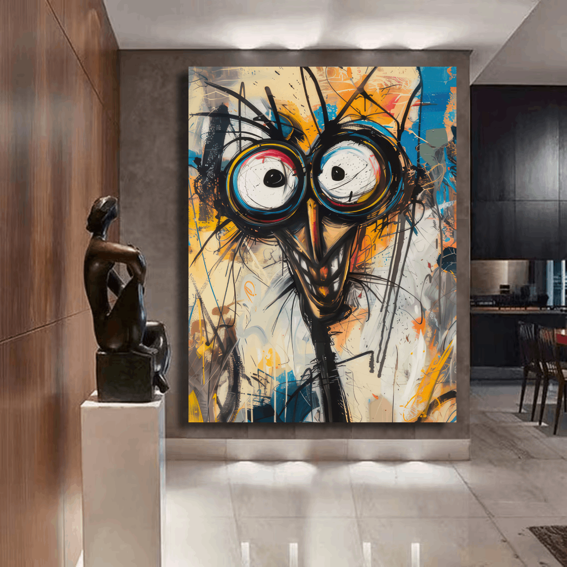 Whimsical Glance of Abstract Joy Wall Art