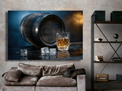 Whiskey Wood and Ice Wall Art