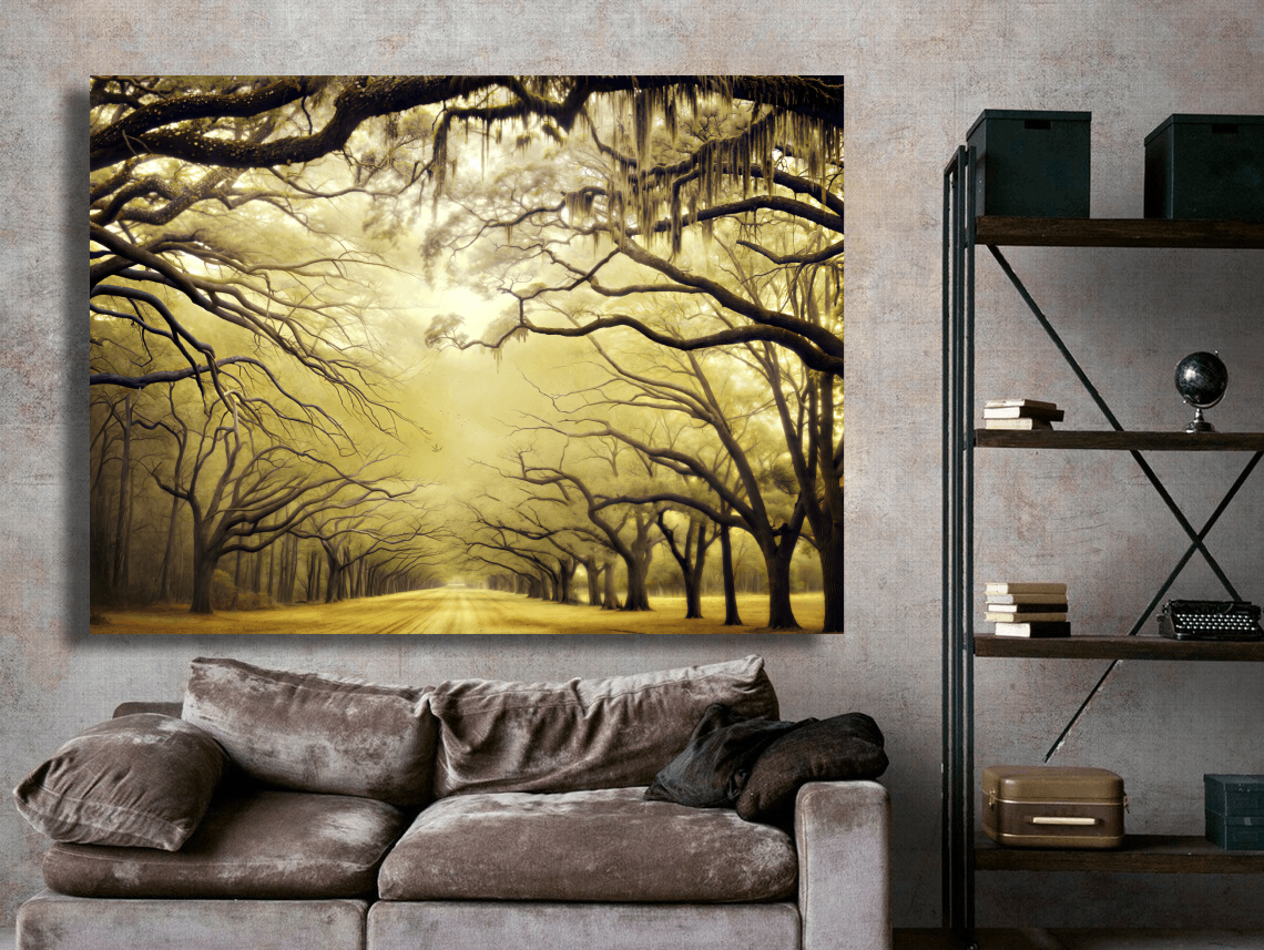 Whispering Oaks Pathway Scene Wall Art