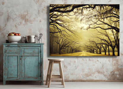 Whispering Oaks Pathway Scene Wall Art