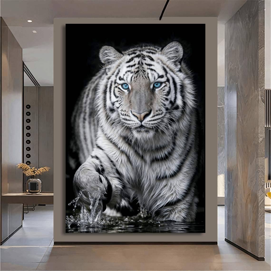 White Tiger Leopard Wall Art