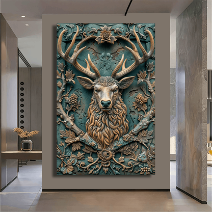 Wild Deer Stylized Wall Art